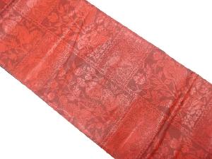 時代人物に動物模様織り出し　袋帯